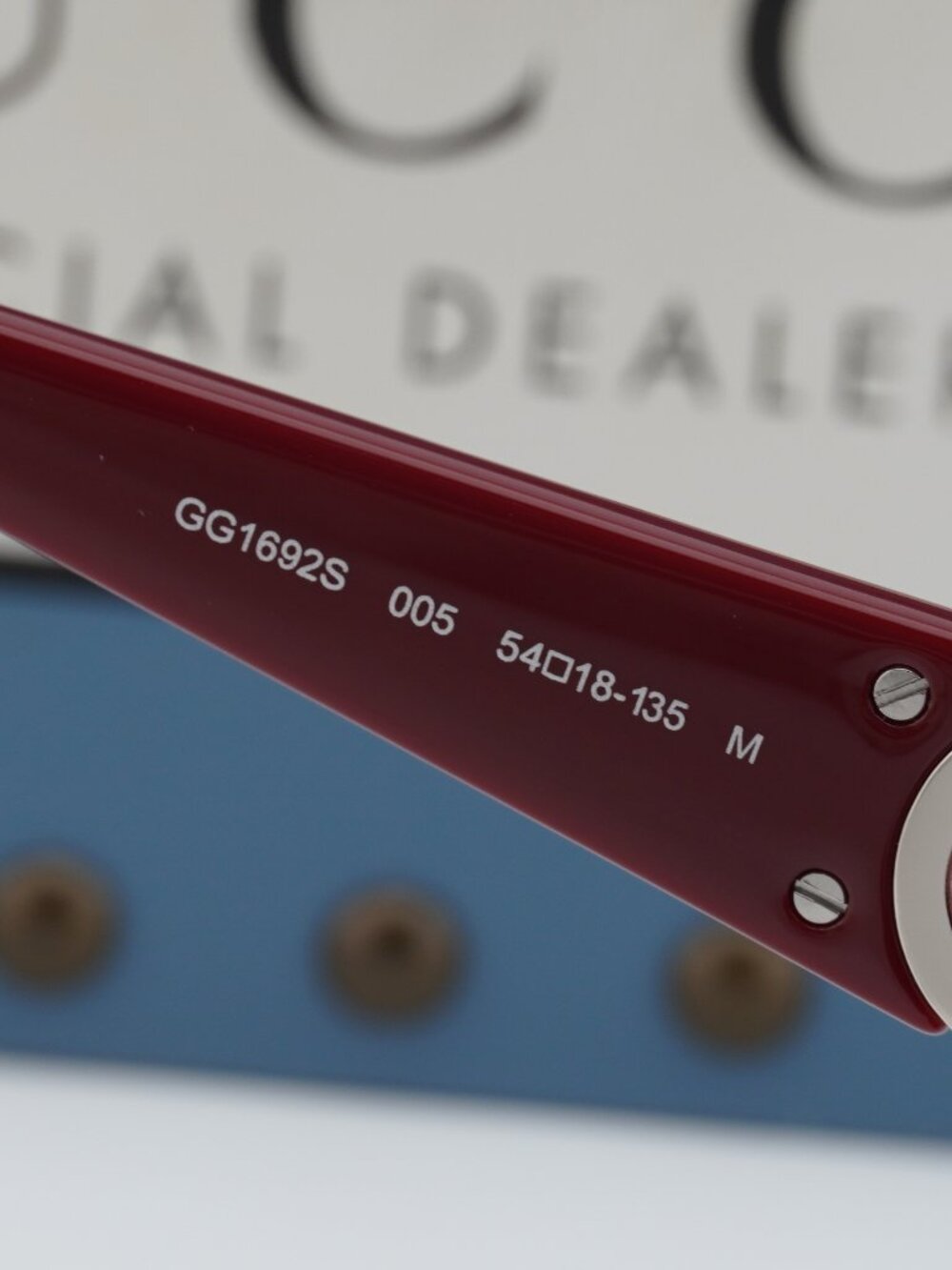 Gucci GG1692S 005 Square Women Sunglasses - Burgundy - Picture 9 of 10